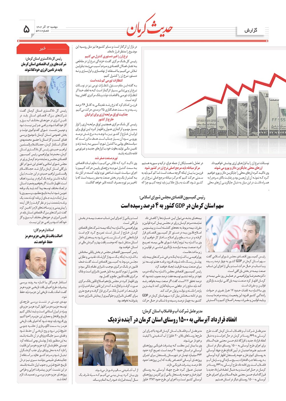 روزنامه تاریخ ۱۳ آذر ۱۴۰۲
