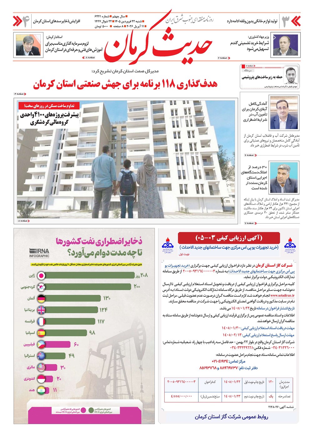 روزنامه تاریخ ۲۲ فروردین ۱۴۰۵